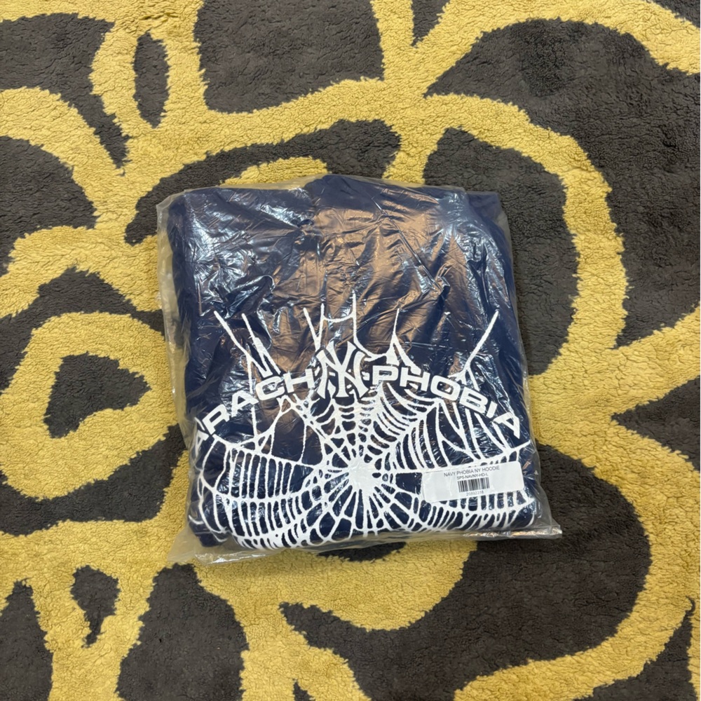 Navy Sp5der Phobia hoodie